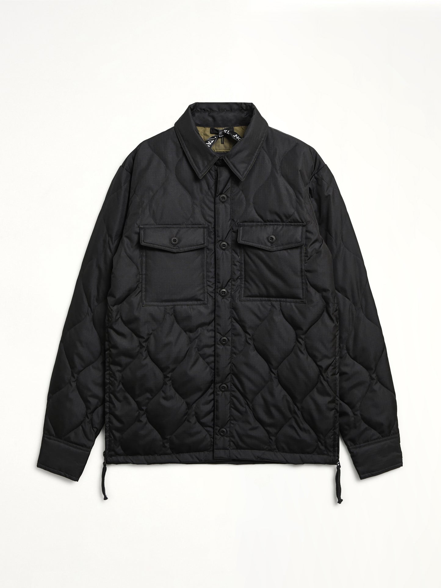 Military Down Shirt in Black