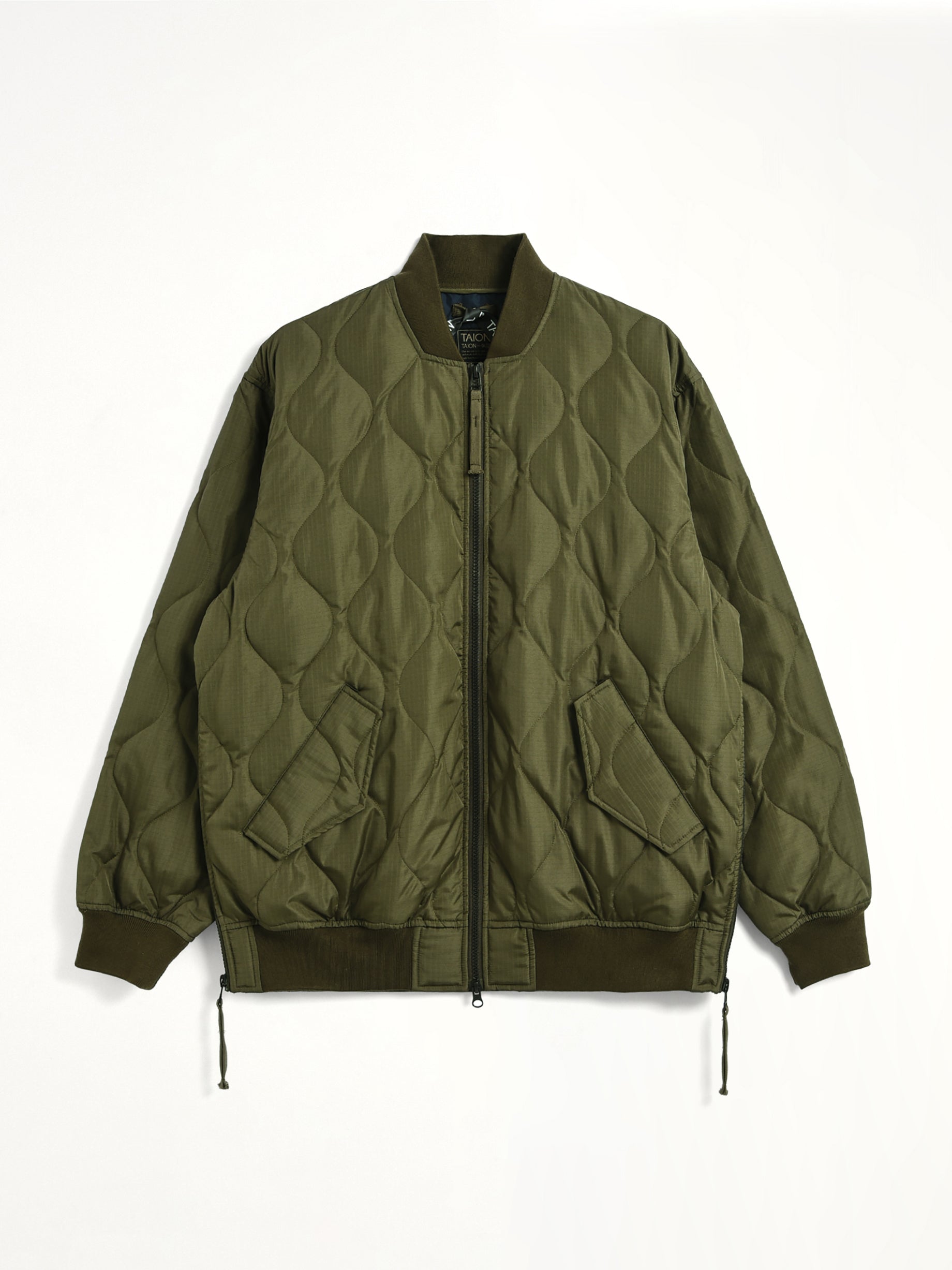 TAION Military MA-1 Type Down Jacket in Dark Olive Product Photo from MARAIS