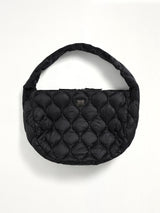Military Banana Shoulder Down Bag L in Black
