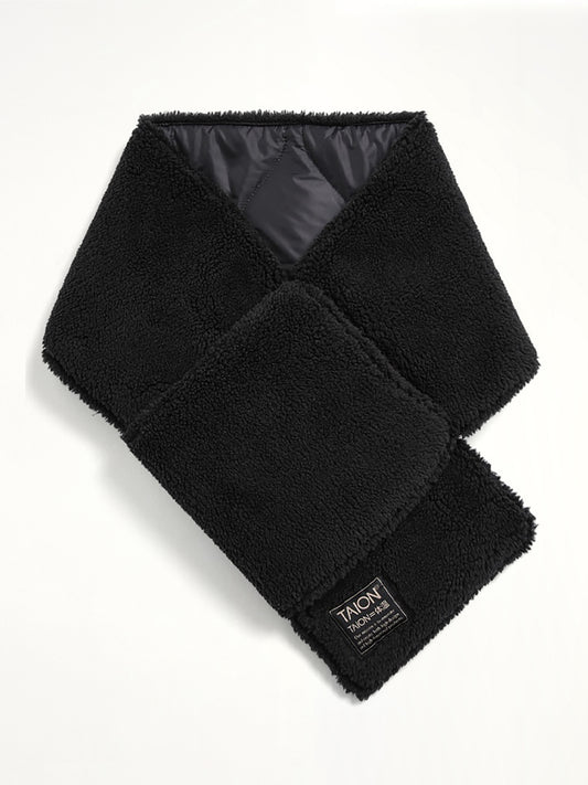 Military Reversible Down Scarf in Black