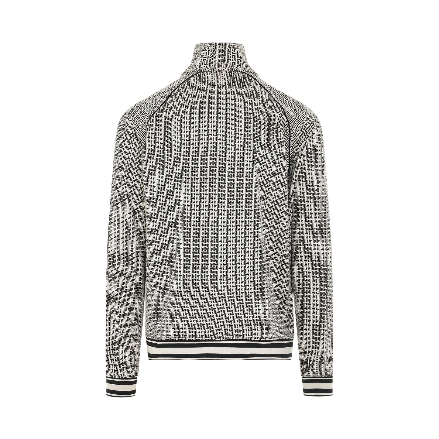 Monogram Jacquard Track Jacket in Ivory