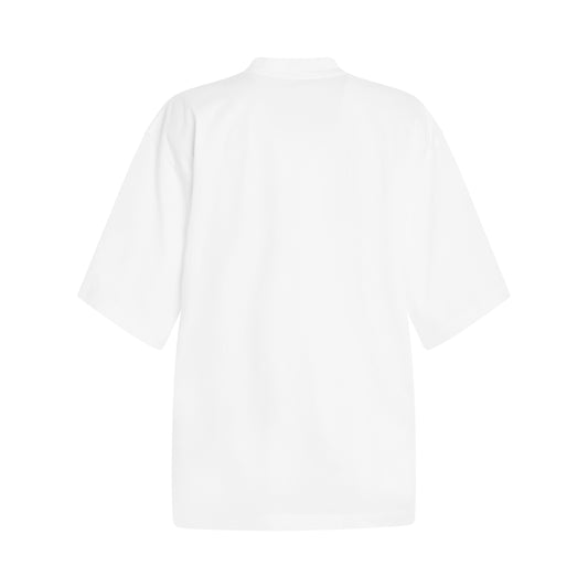 Curved Logo T-Shirt in White