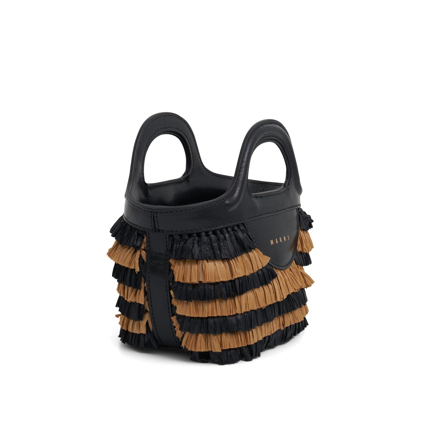 Tropicalia Micro Bag in Black/Caramel