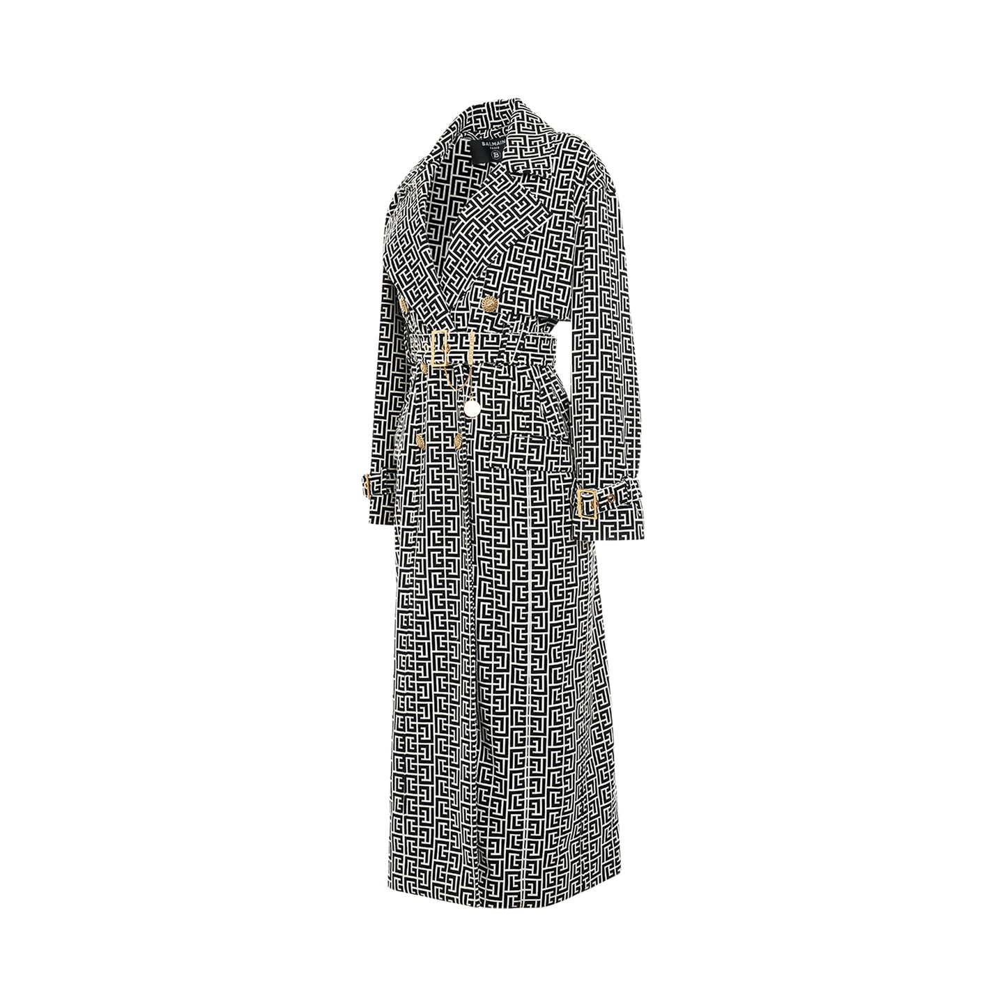 Monogram Jacquard Trench Coat in Ivory