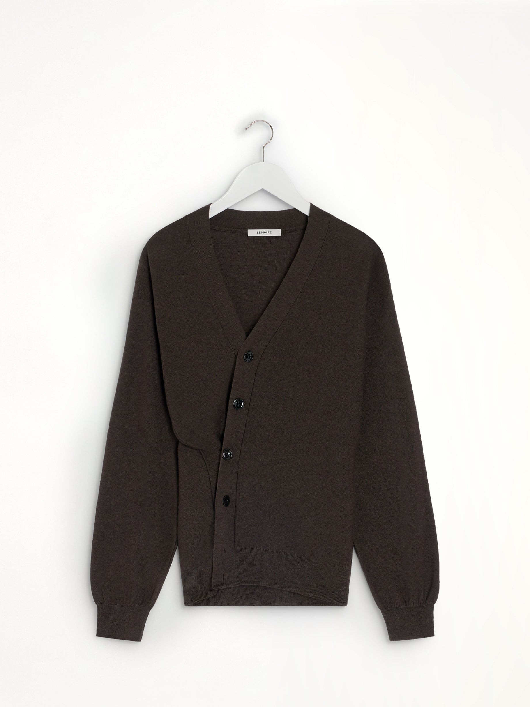 Relaxed Twisted Cardigan in Dark Cacao