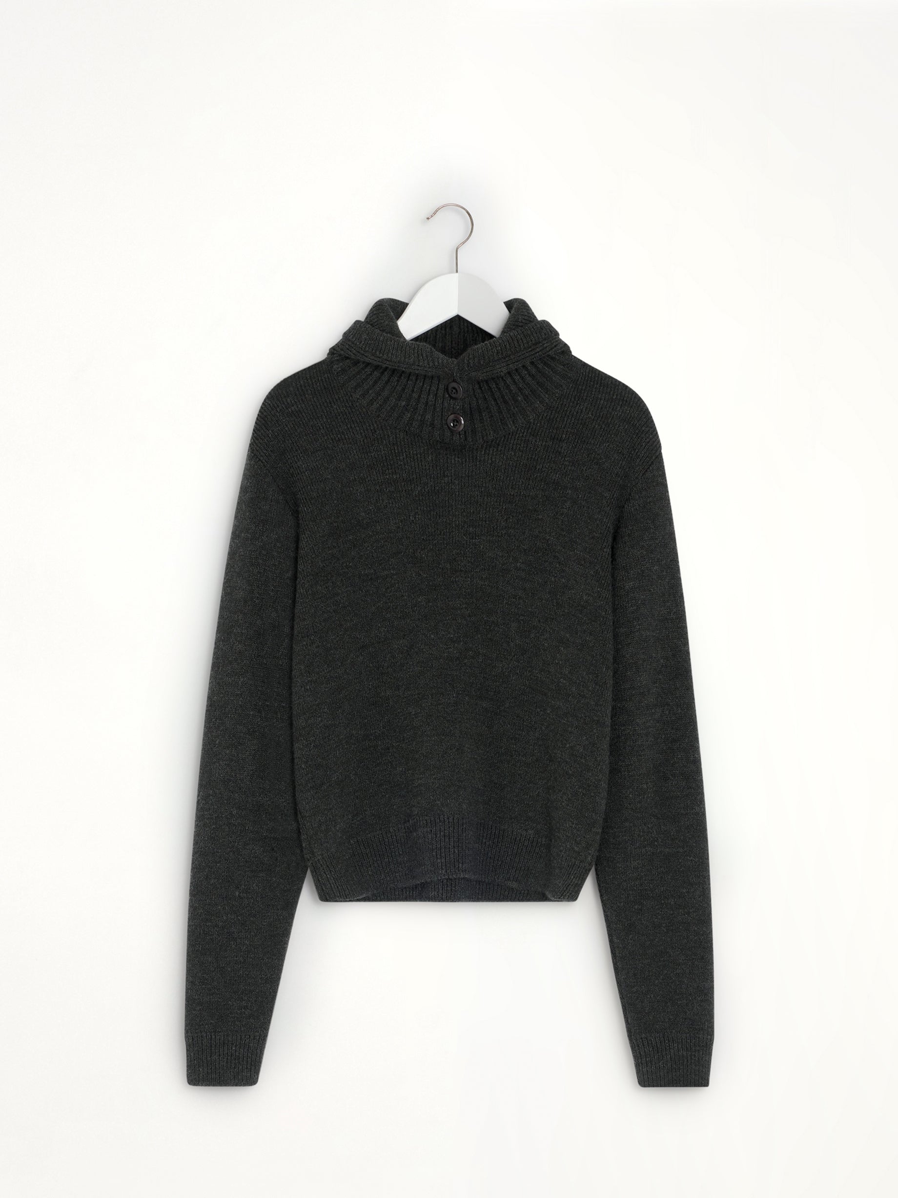Sweater With Hood in Dark Espresso