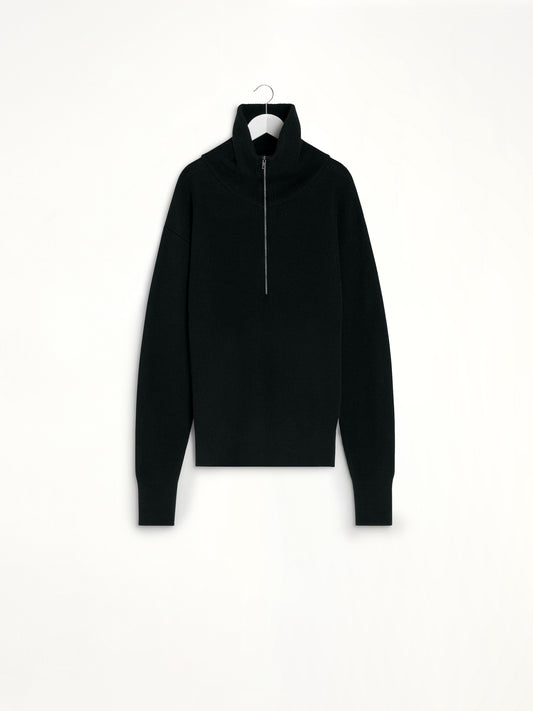 Half Zip Sweater in Black