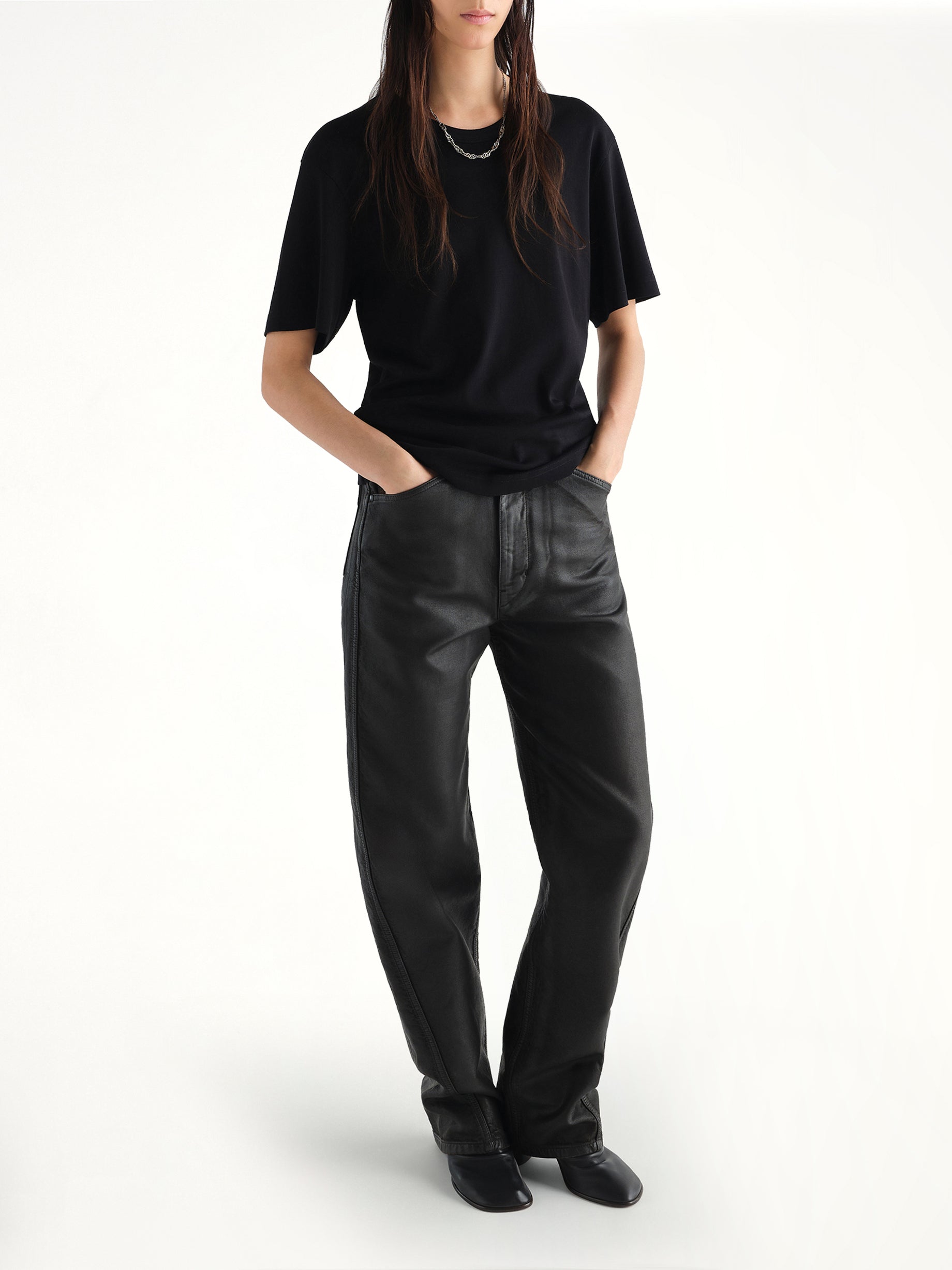 Rib T-Shirt in Black