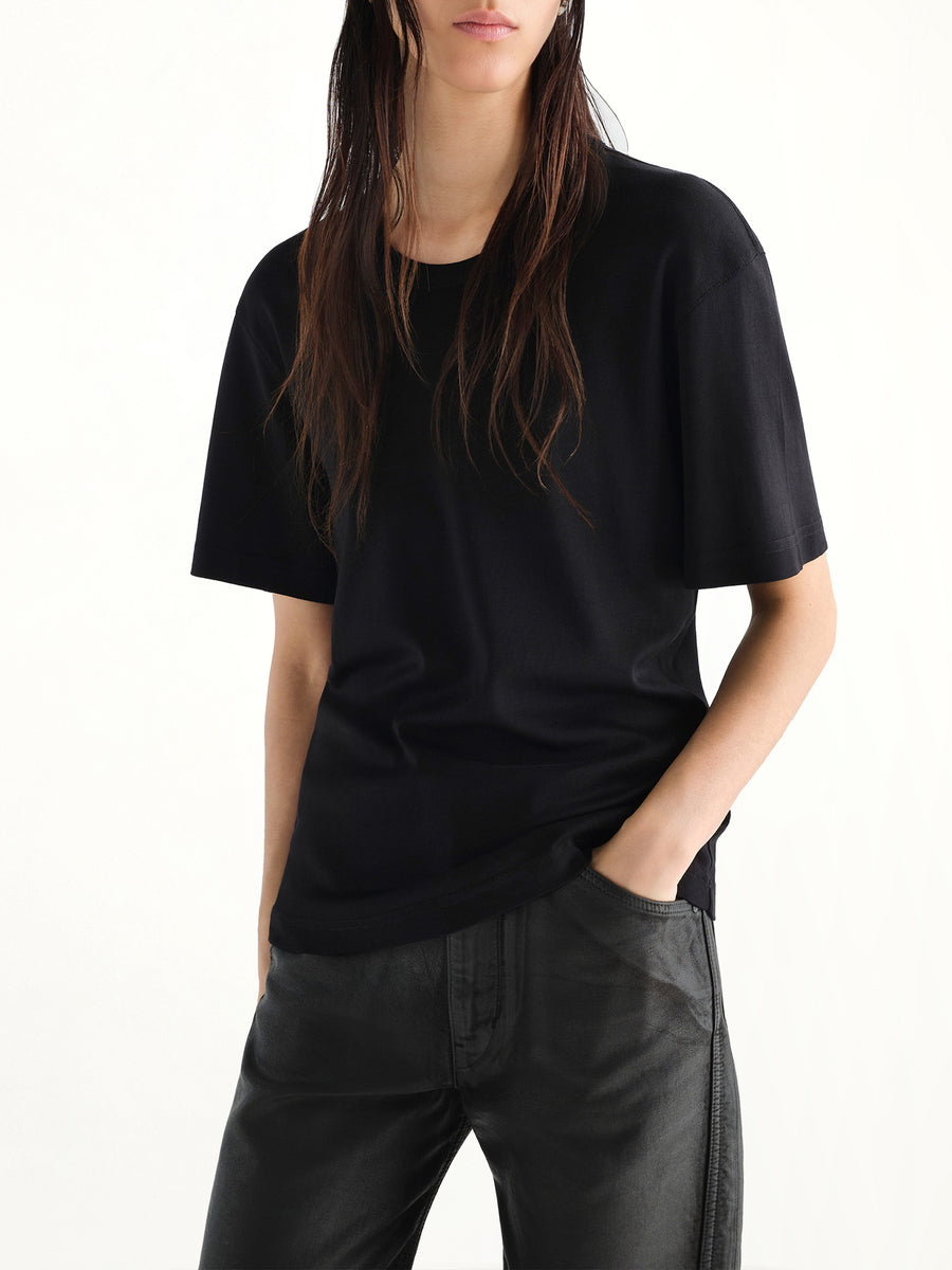 Rib T-Shirt in Black