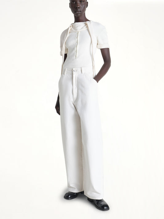 Fitted Henley in Milk