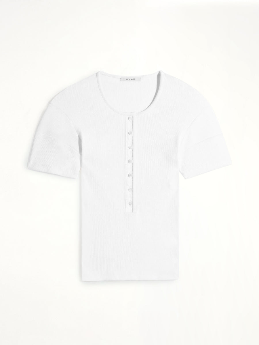 Fitted Henley in Milk