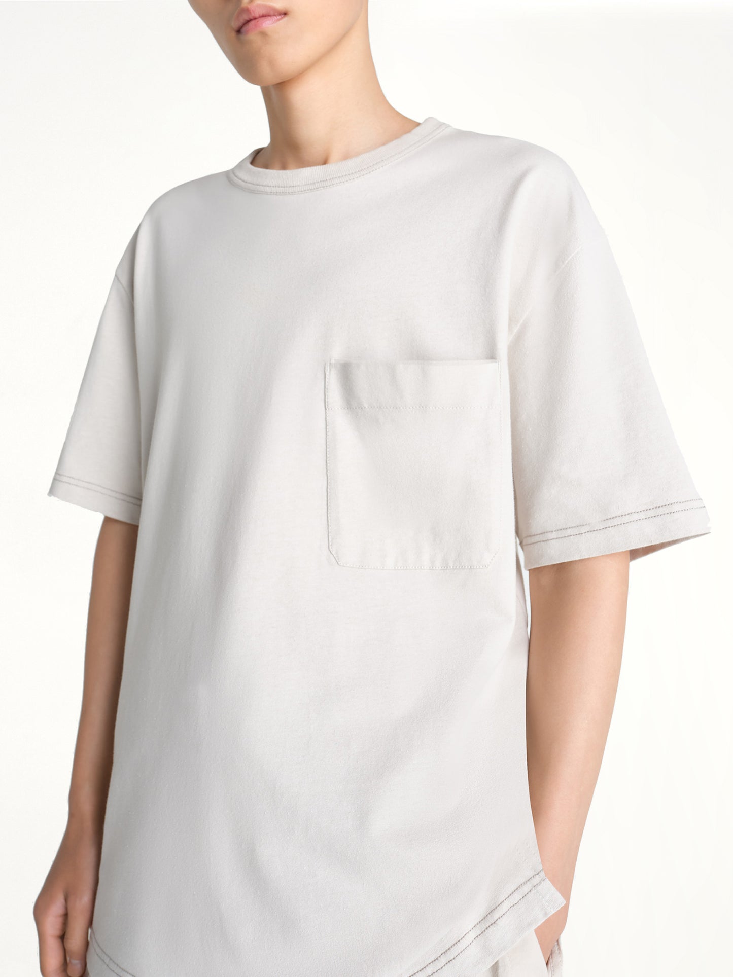 Boxy SS T-Shirt in Pearl