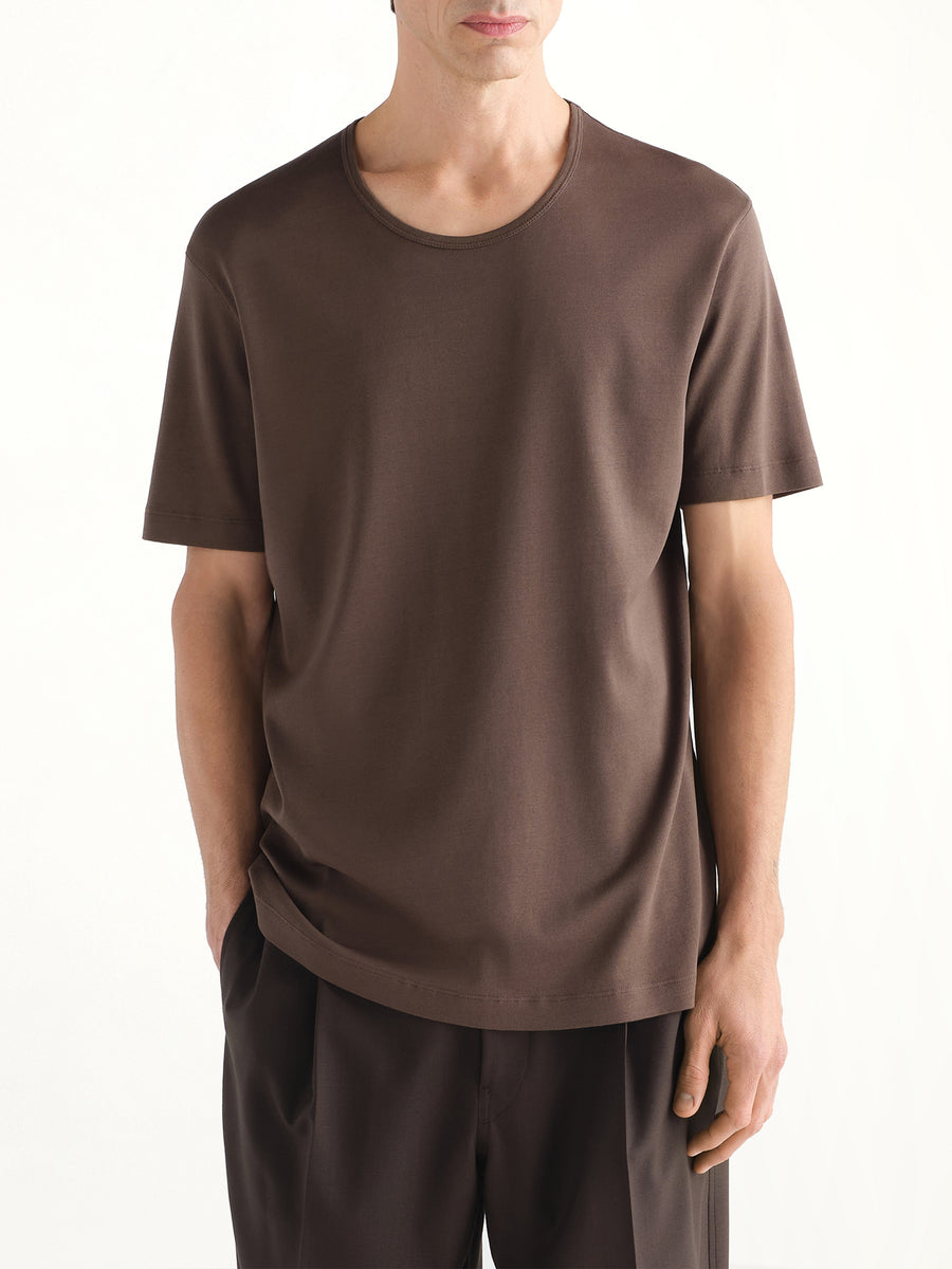 U-Neck T-Shirt in Carob