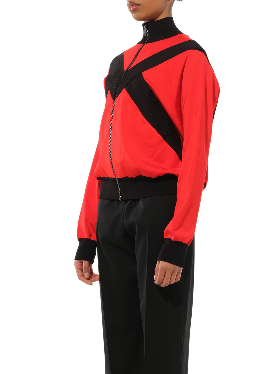 Turtle Neck Multi Sweater in Red