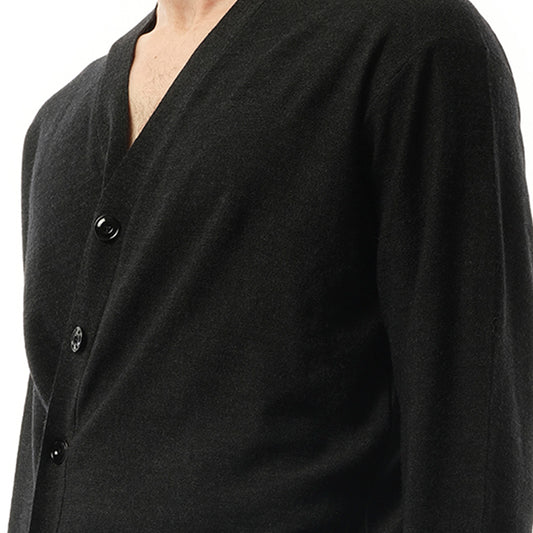 Relaxed Twist Cardigan in Anthracite