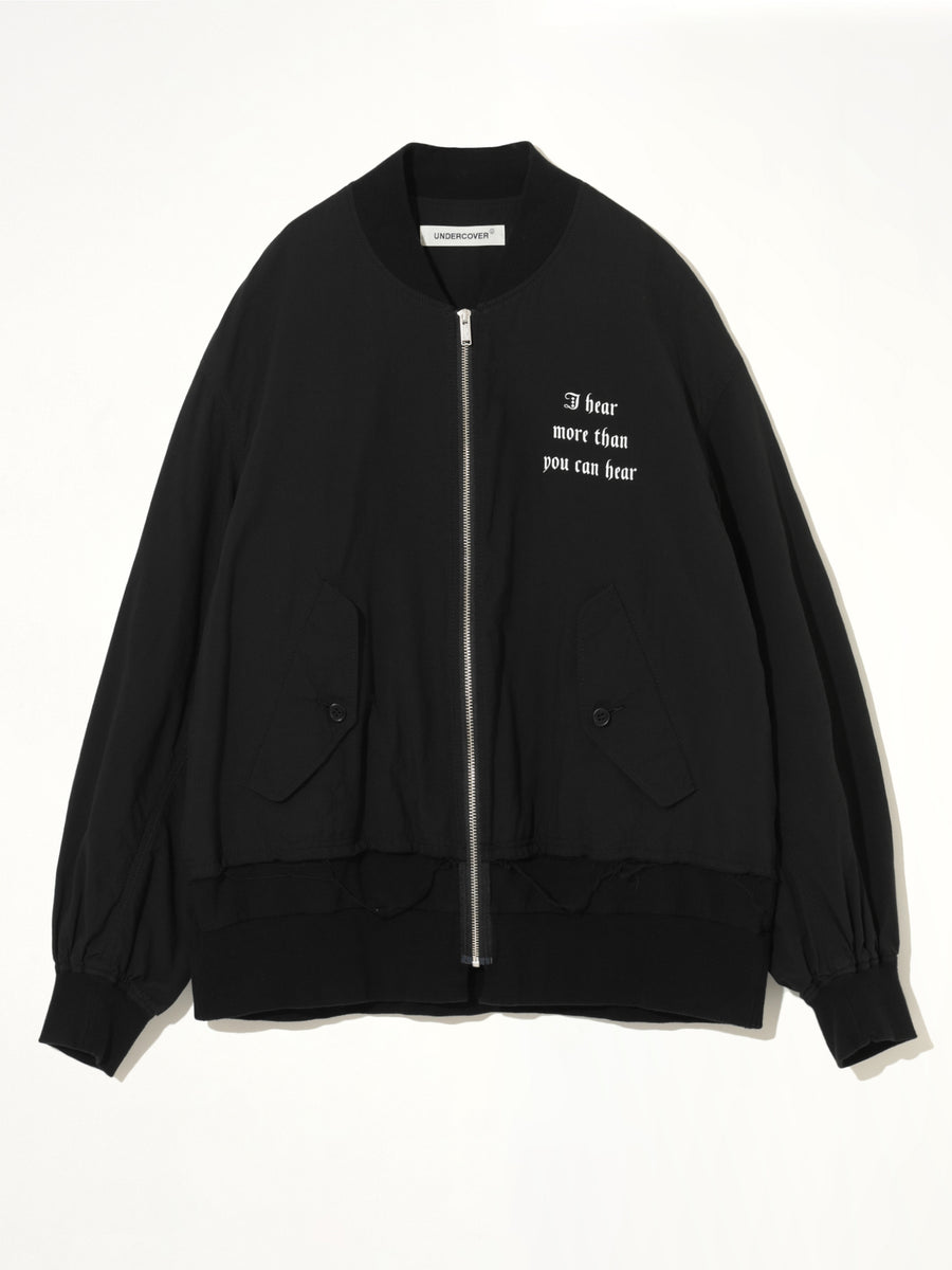 I Hear Bomber Jacket in Black