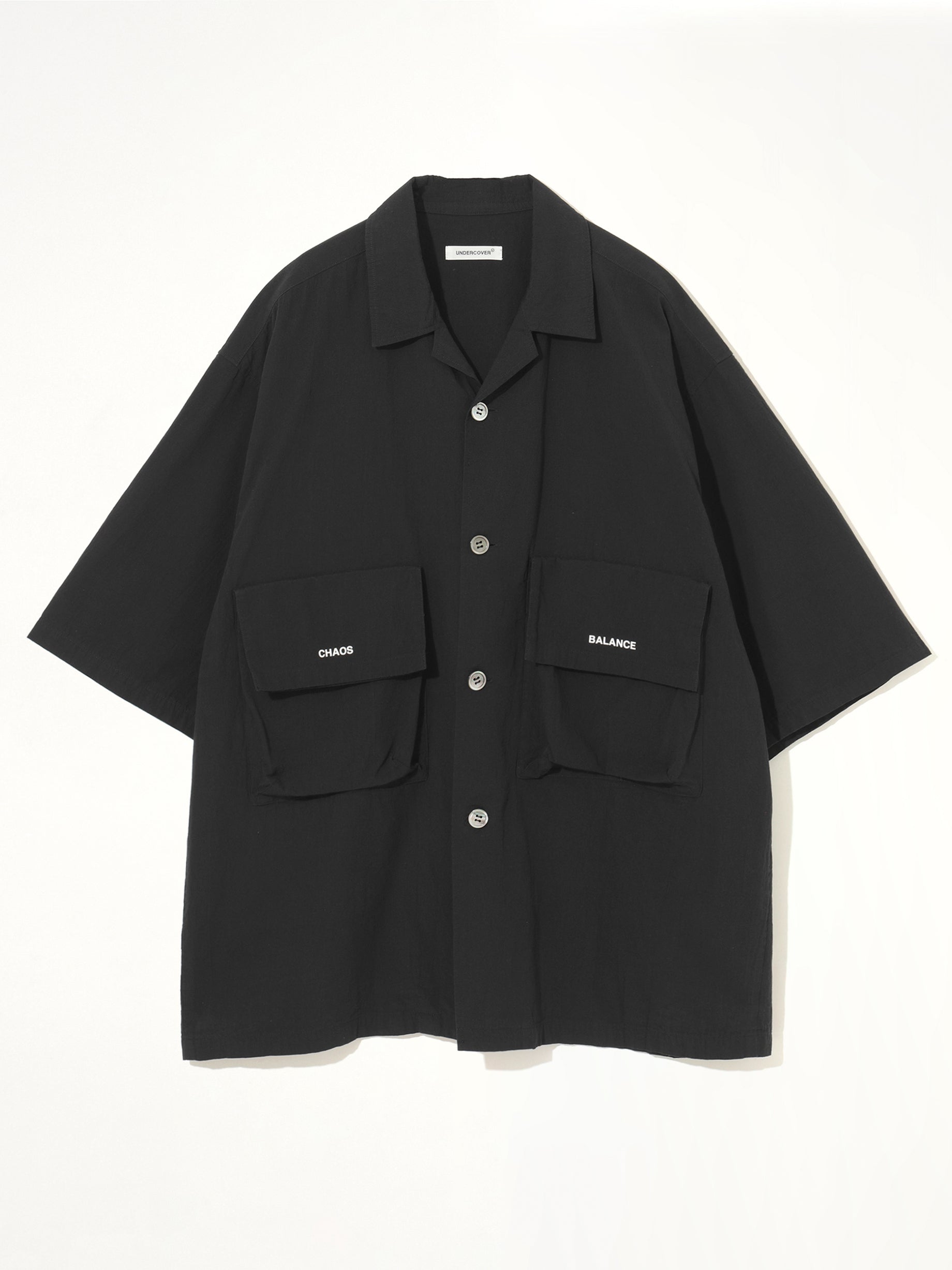 UNDERCOVER Chaos Balance Pocket Shirt in Black Product Photo from MARAIS