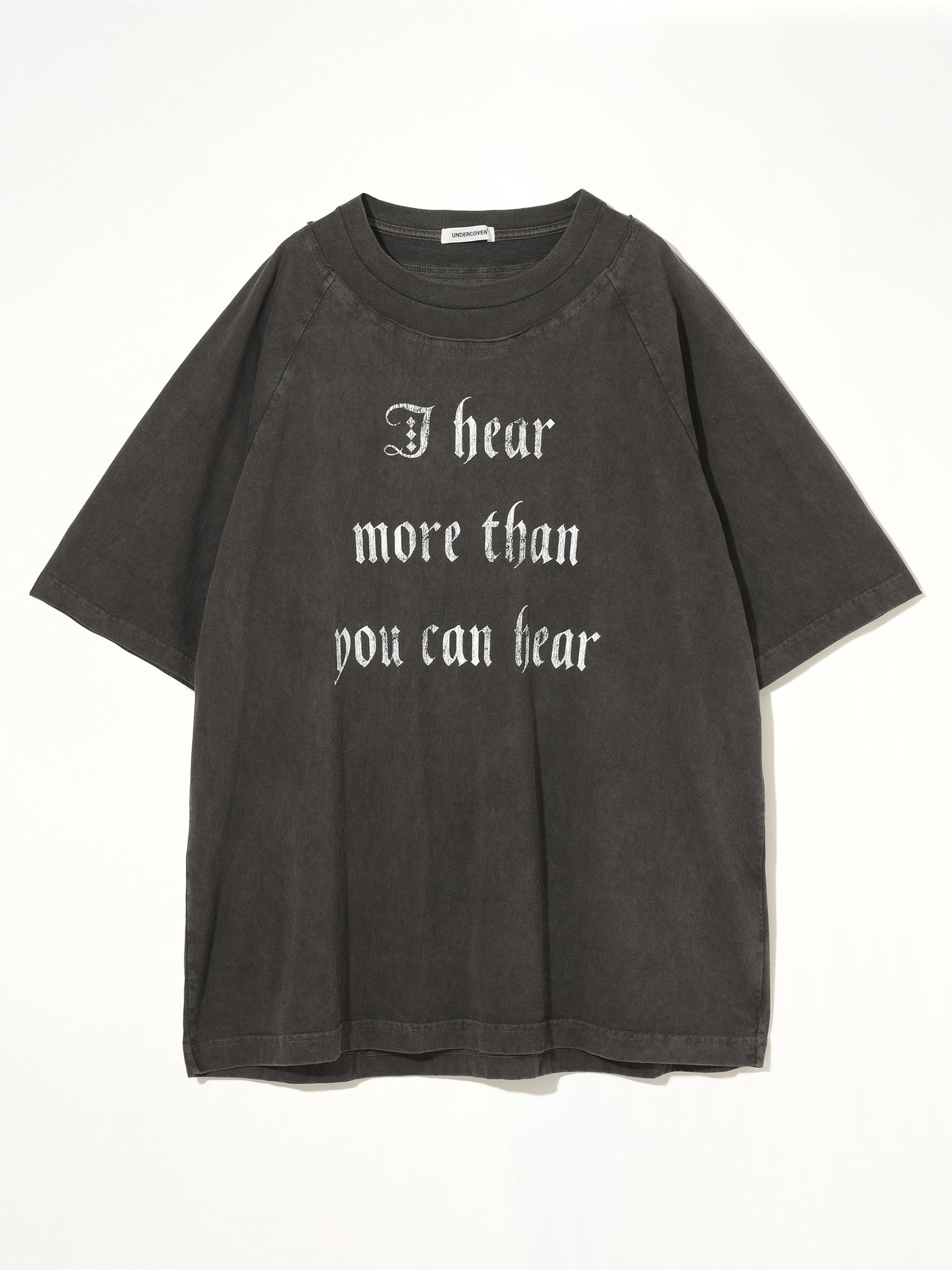 UNDERCOVER I Hear T-Shirt in Charcoal Product Photo from MARAIS