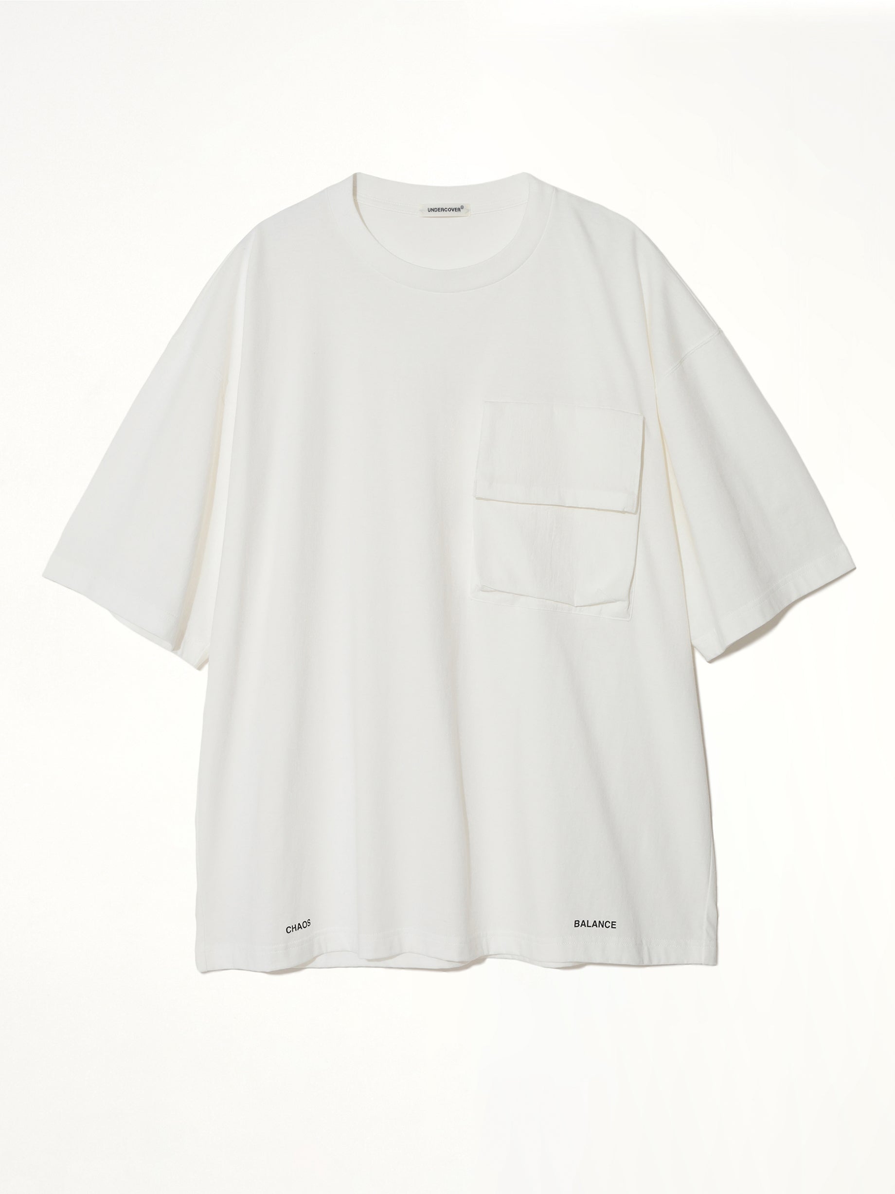 UNDERCOVER Chaos Balance Pocket T-Shirt in White Product Photo from MARAIS