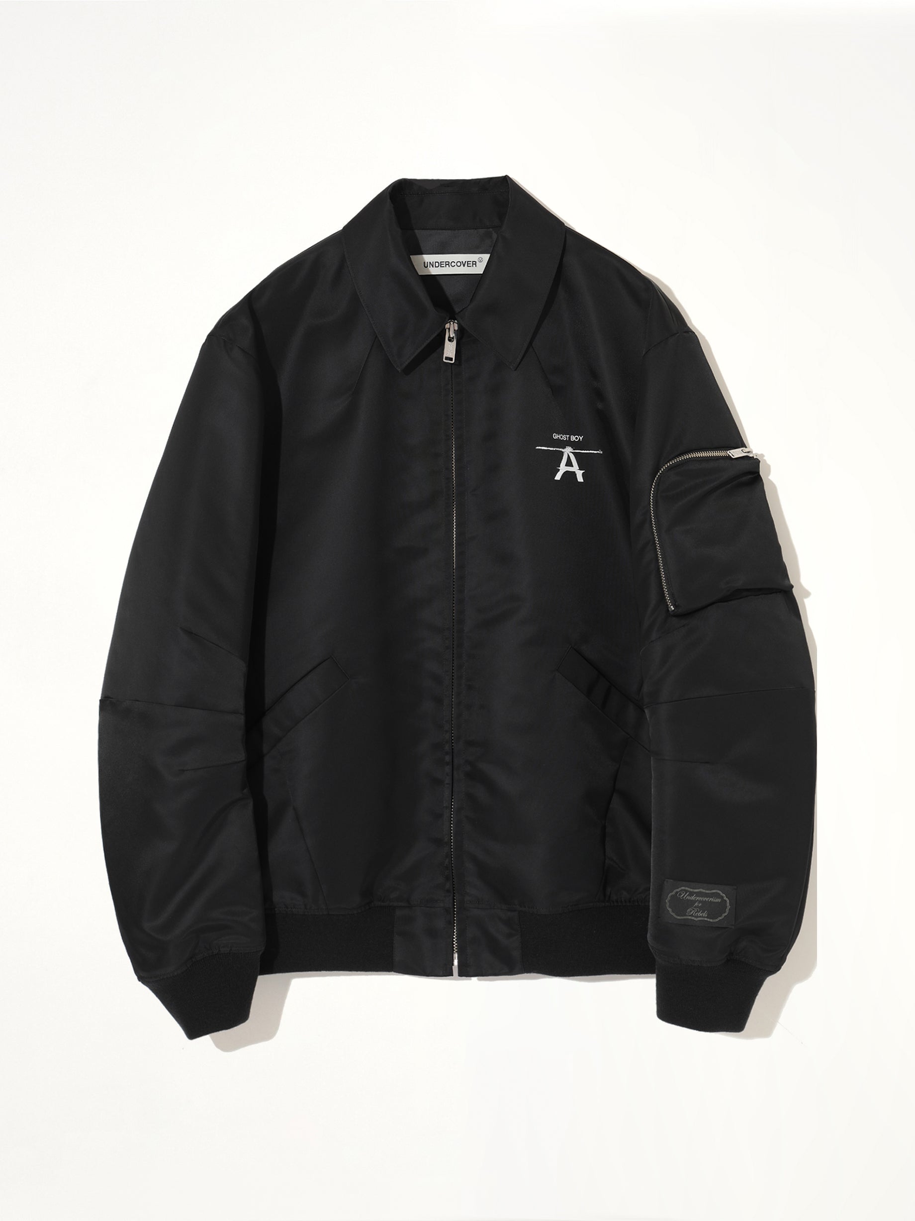 Ghost Boy Bomber Jacket in Black