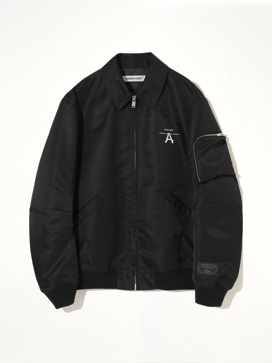 Ghost Boy Bomber Jacket in Black