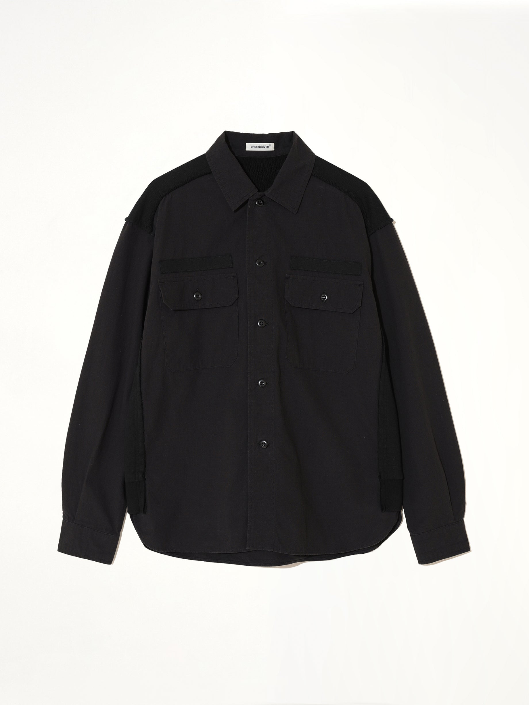Cotton Rib Shirt in Black