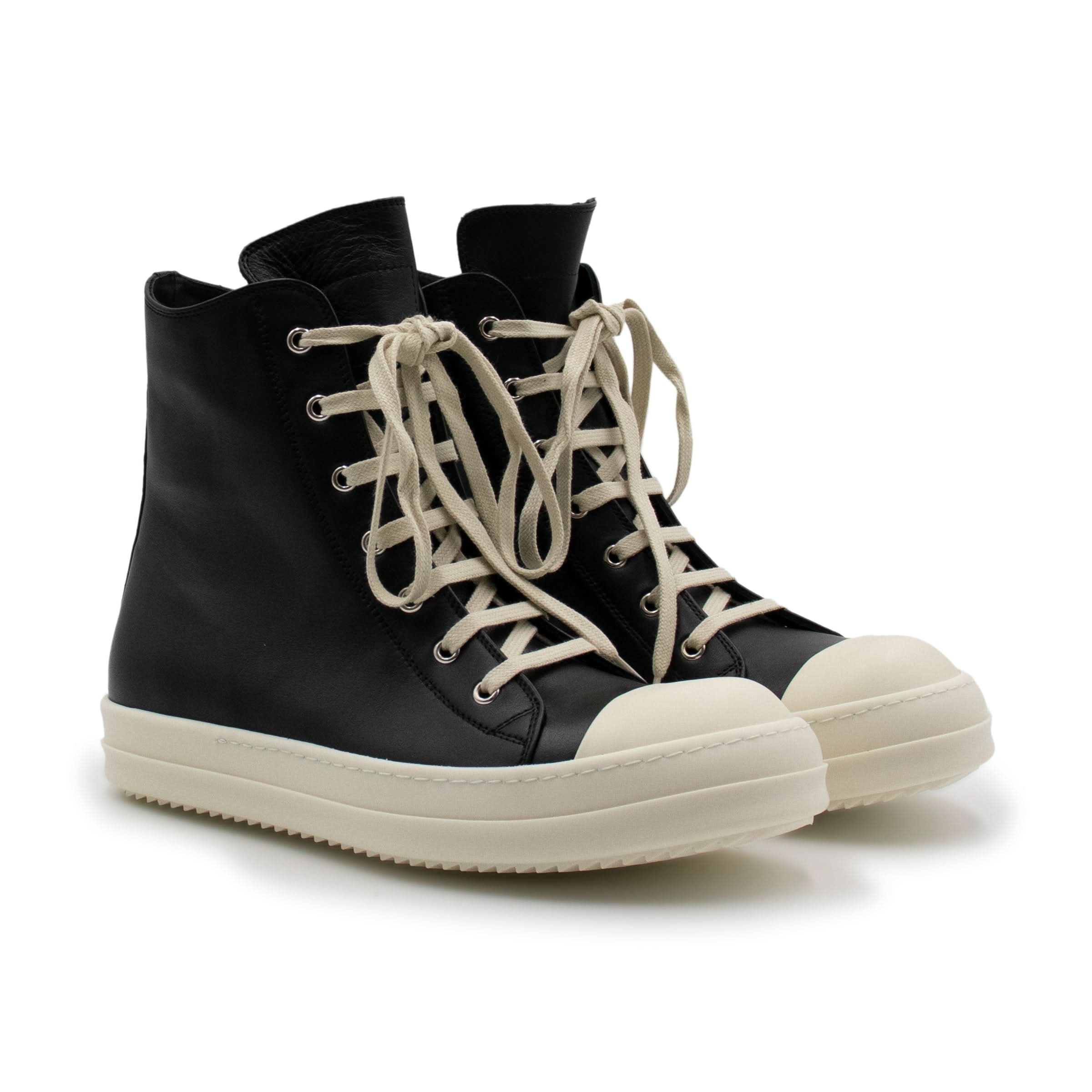 RICK OWENS Ramones Hi Sneaker in Black MARAIS