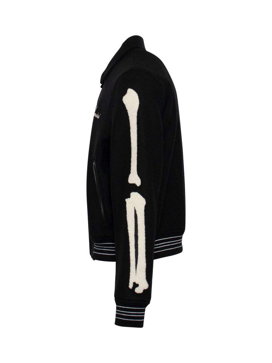 Amiri Bones Varsity Jacket in Black