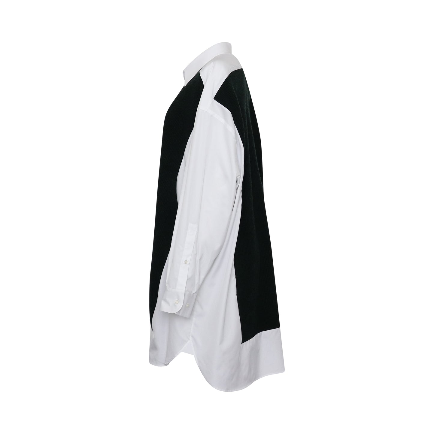 Oversize Panelled Shirt in White