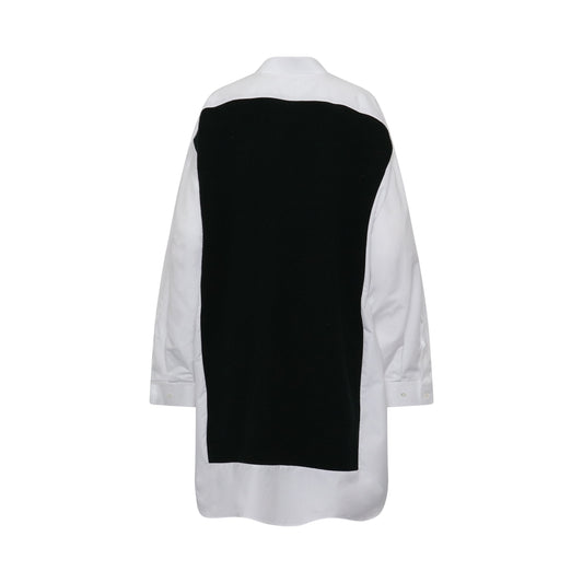 Oversize Panelled Shirt in White