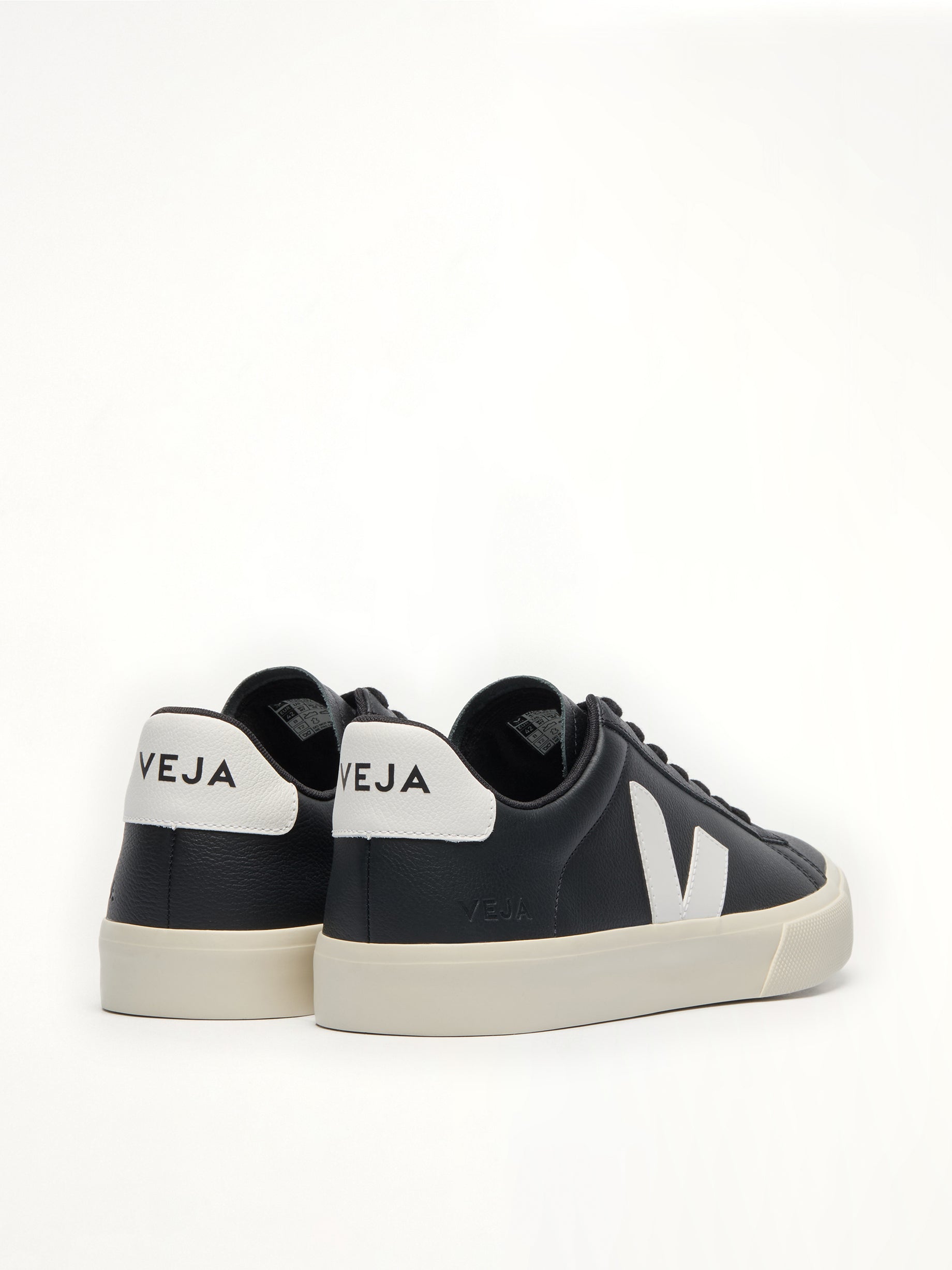 VEJA Campo Sneaker in Black/White Front View from MARAIS
