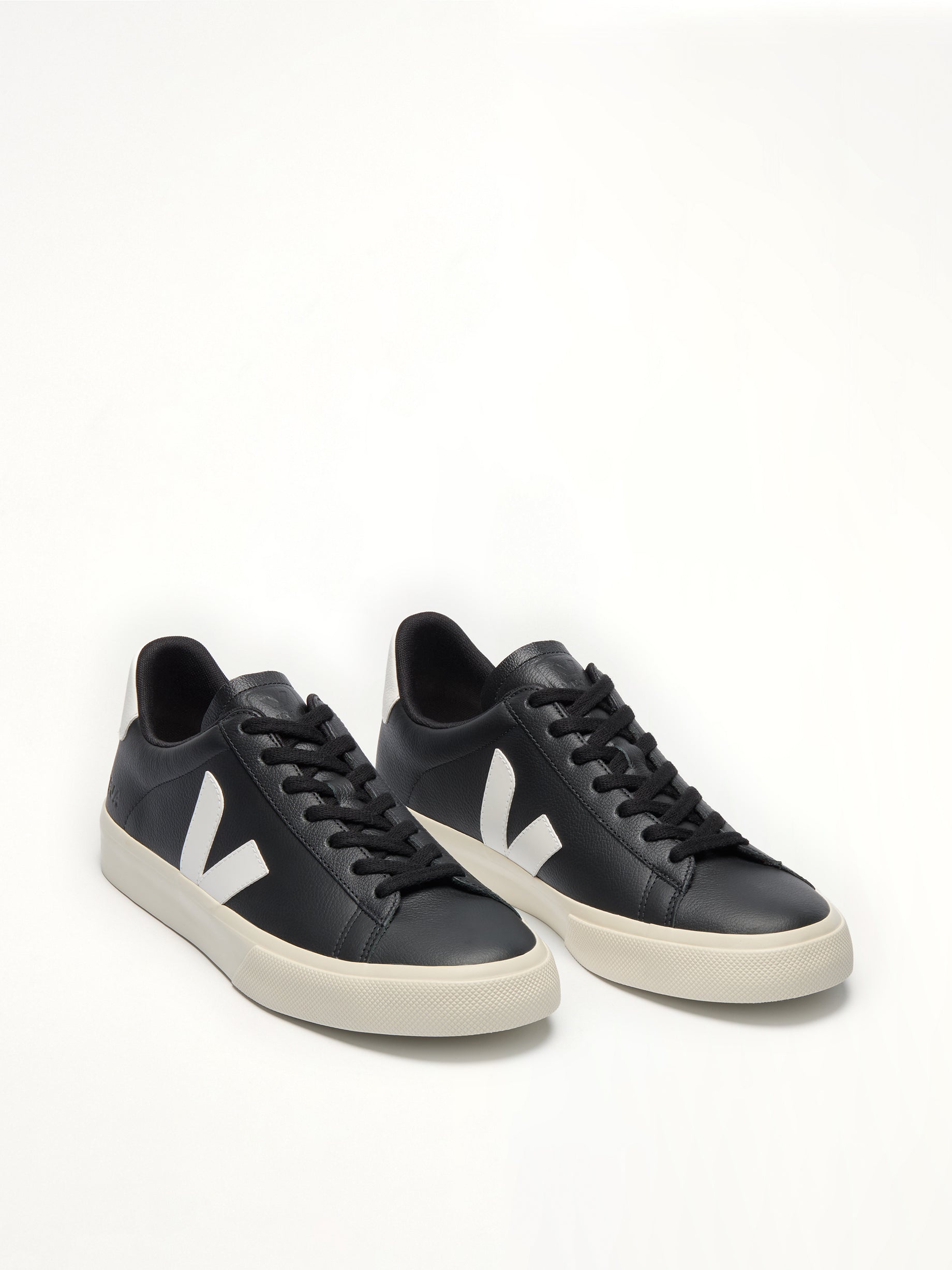 VEJA Campo Sneaker in Black/White Back View from MARAIS