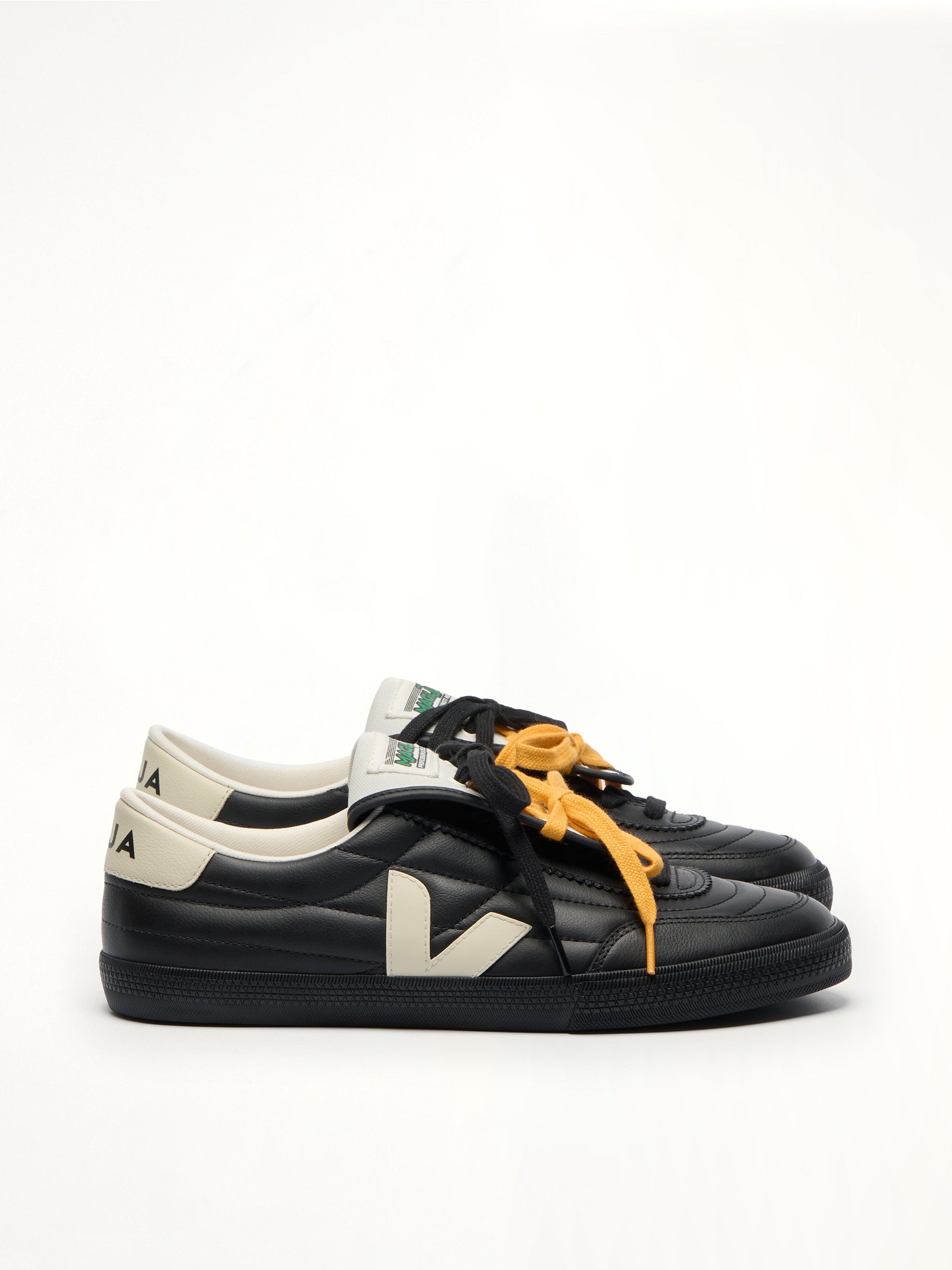 Veja x Magliano Panenka Sneaker in Black Side View | VEJA