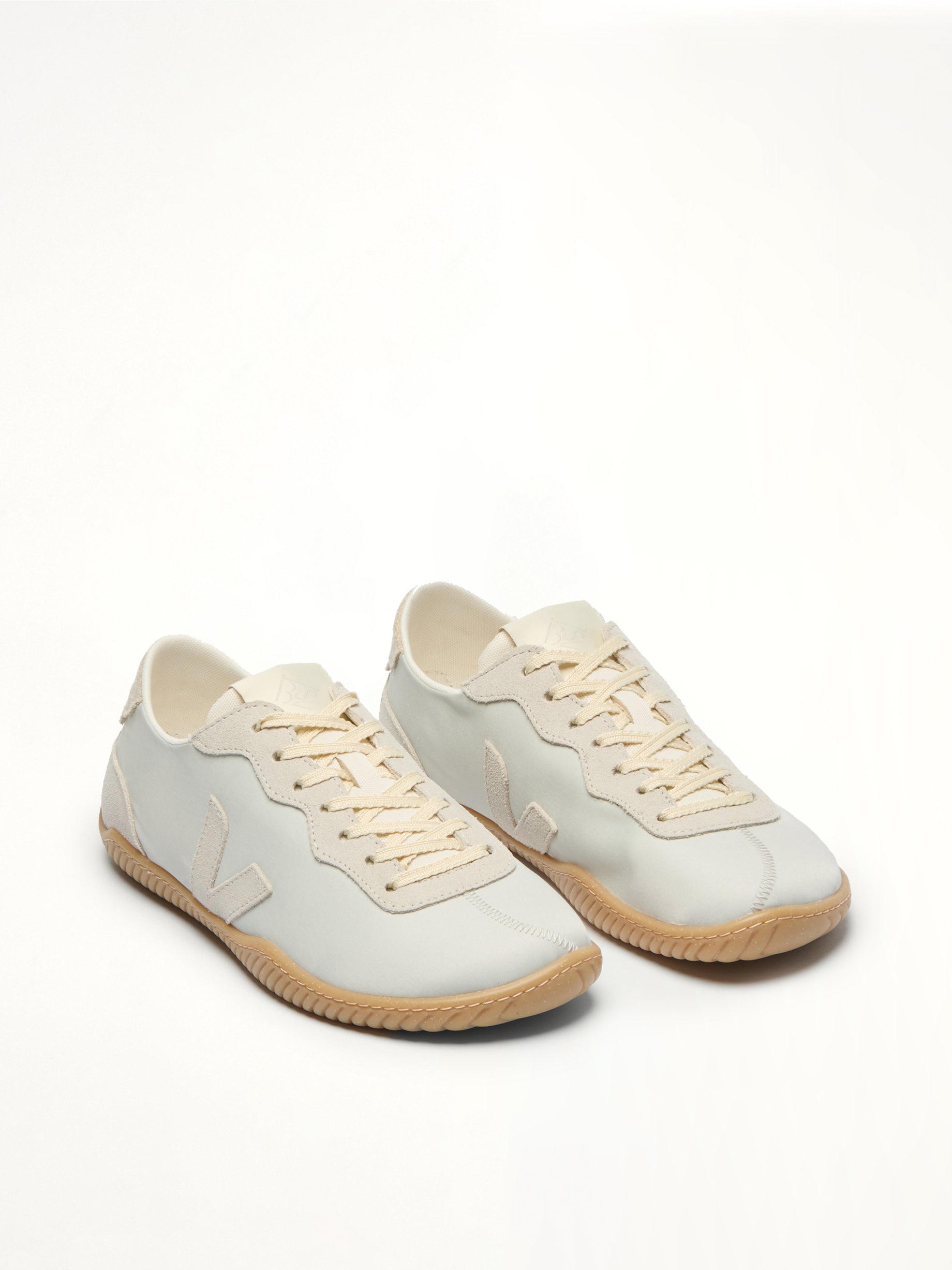 VEJA Veja x Baserange Jitsu Sneaker in Natural/Grey Front View from MARAIS