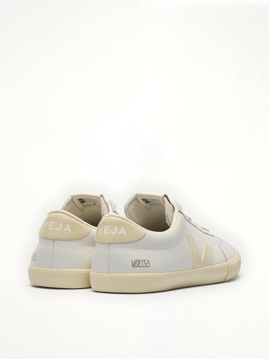 Volley Sneaker in White/Calcaire