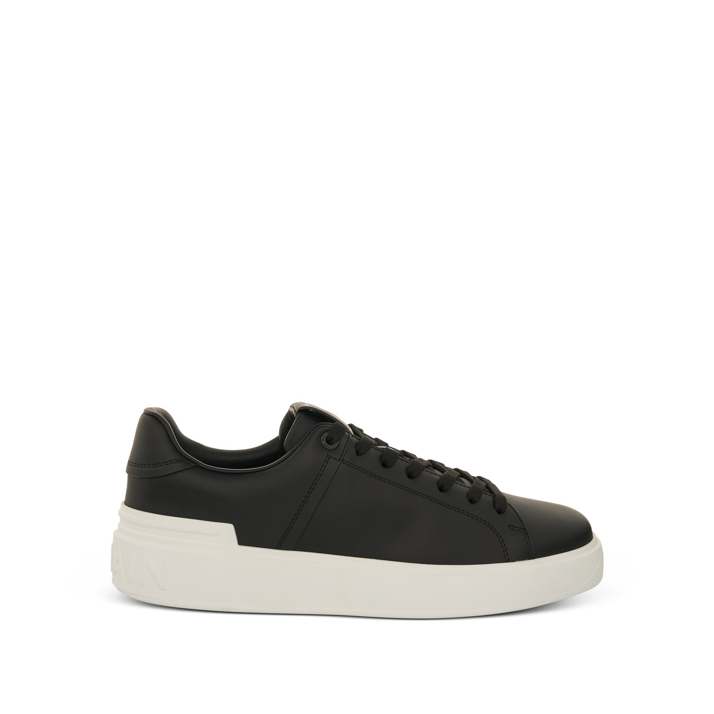 B-Court Calfskin Sneaker in Black/White