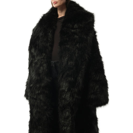 Vast Fur Coat in Black