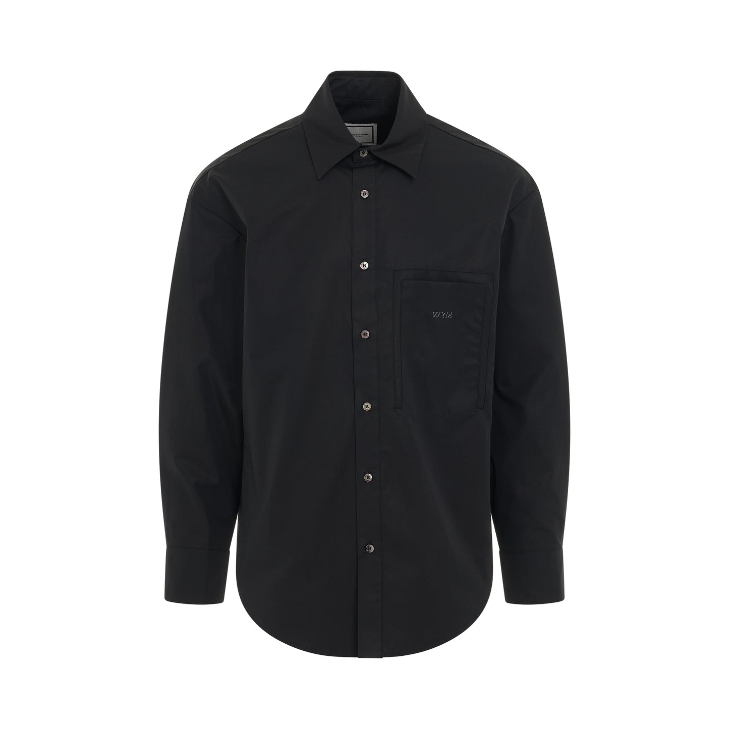 Cotton Back Logo Shirt in Black