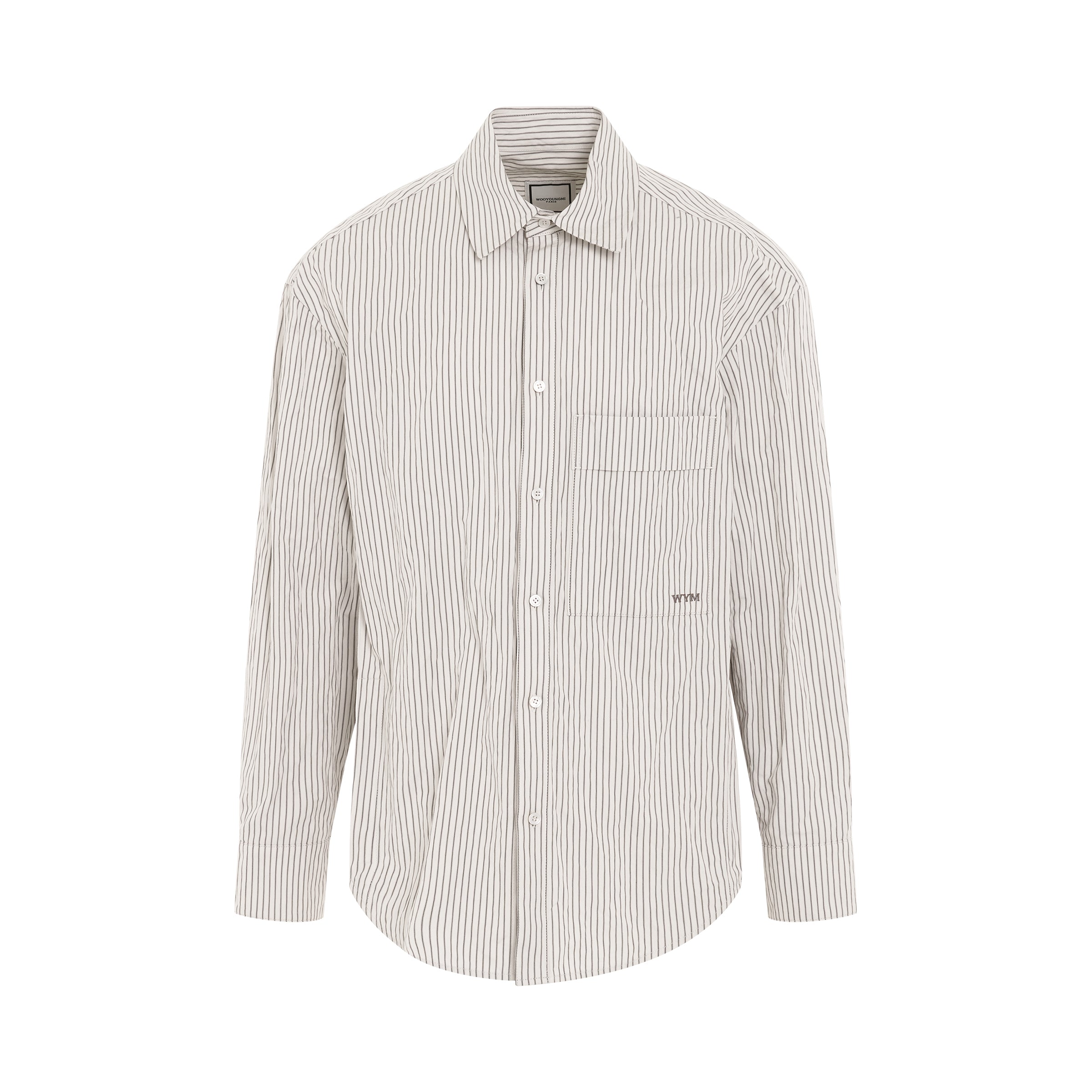 WYM Logo Cotton Shirt in White