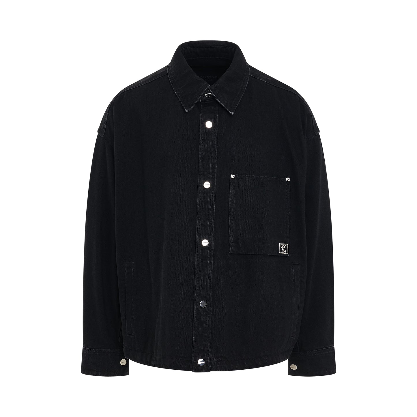 Denim Volcano Print Shirt in Black