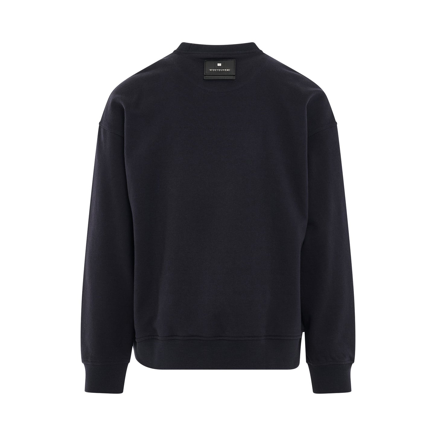 Leather Patch Sweatshirt in Navy