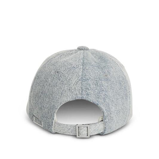 Faded Denim Cap in Blue