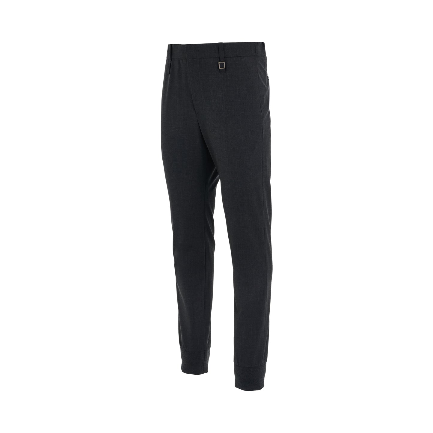 Elasticated Cuff Suit Pants in Grey