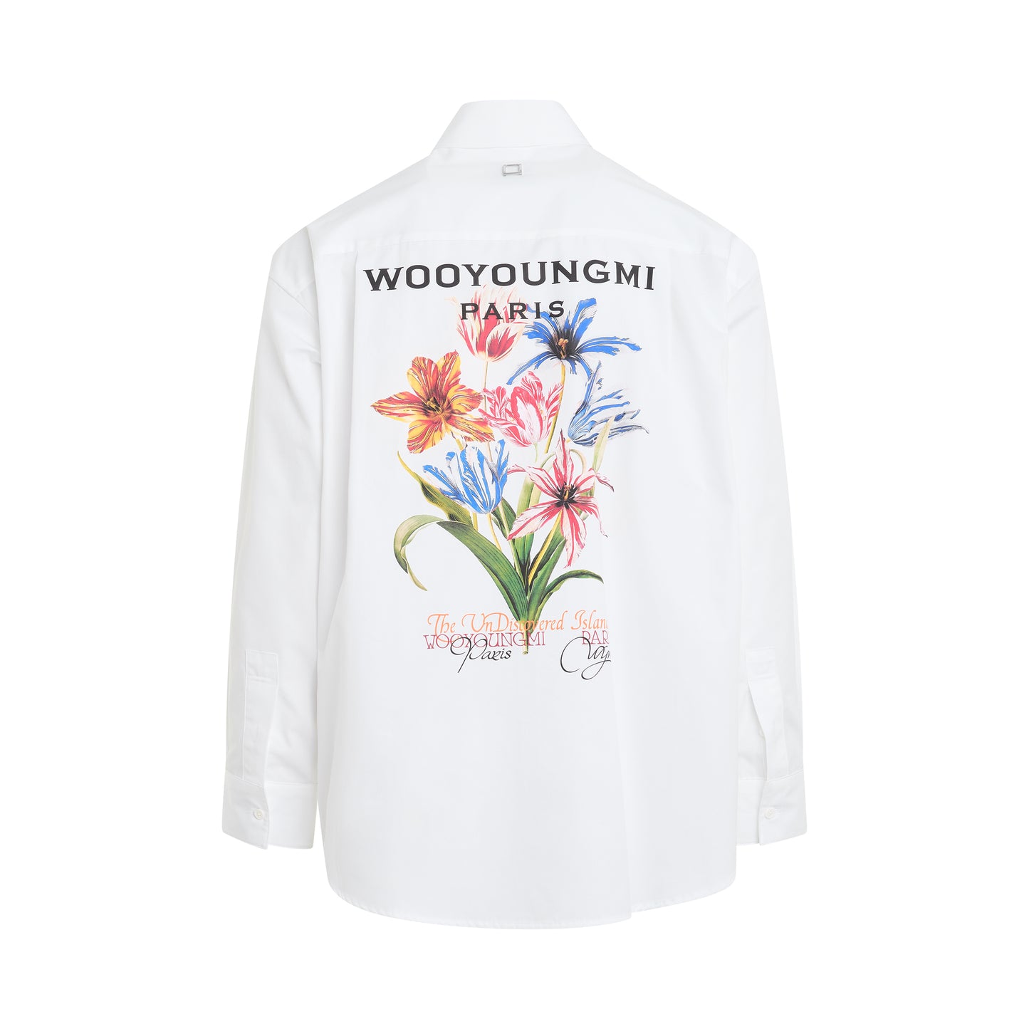 Flower Back Print Shirt in White