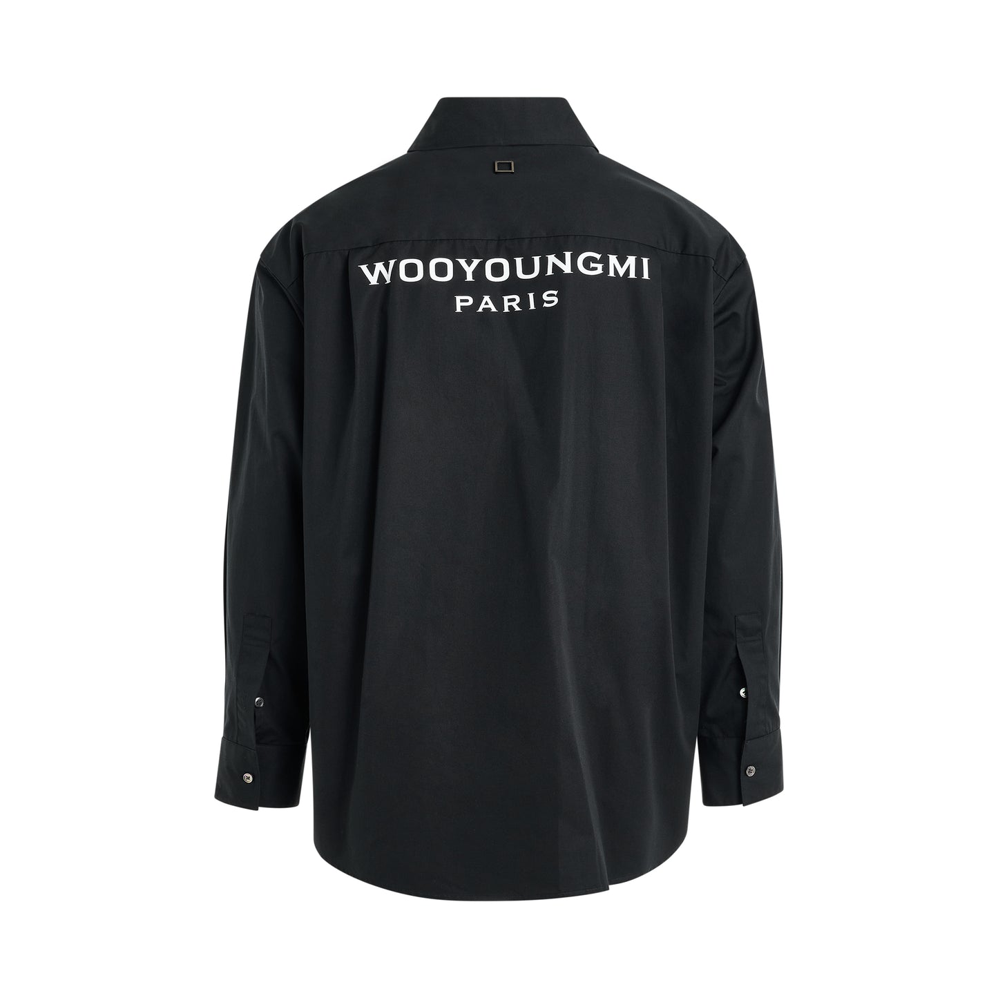 Back Logo Long Sleeve Shirt in Black