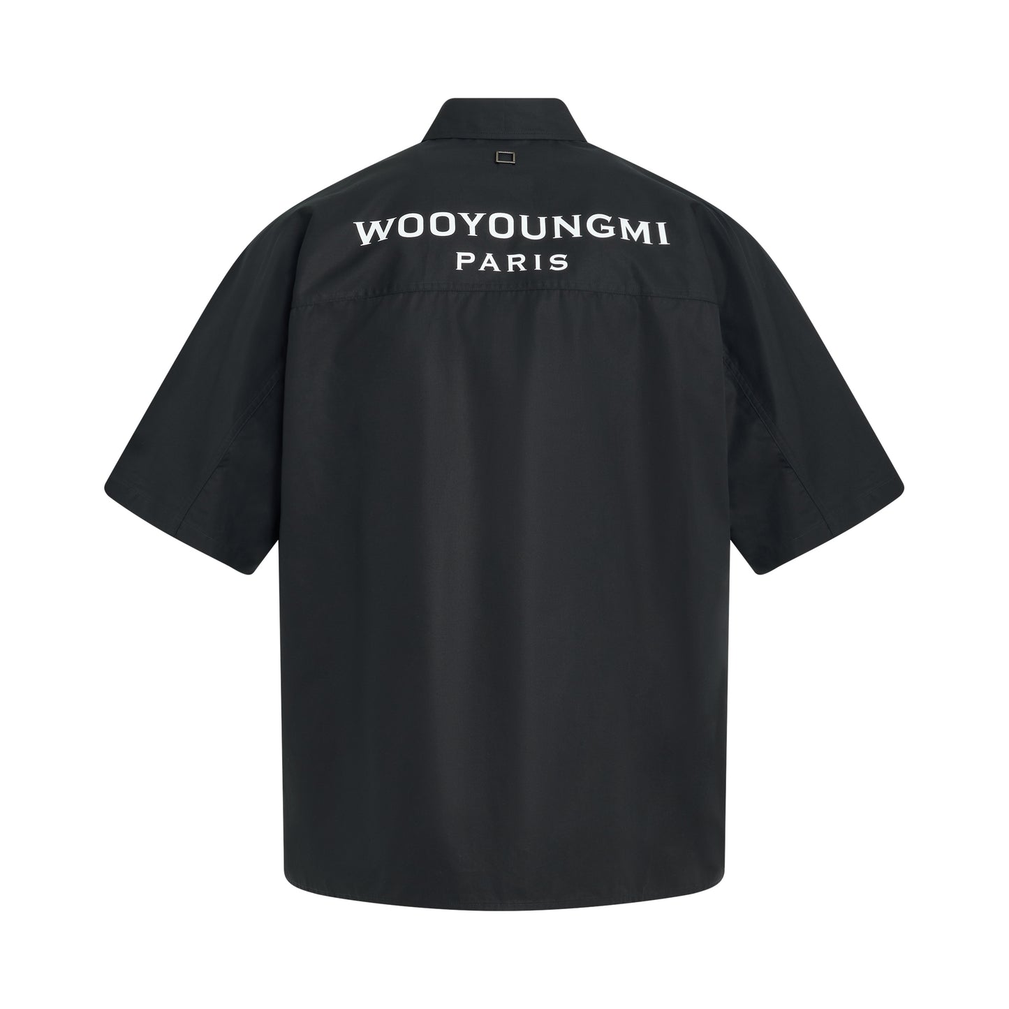 Back Logo Short Sleeve Shirt in Black