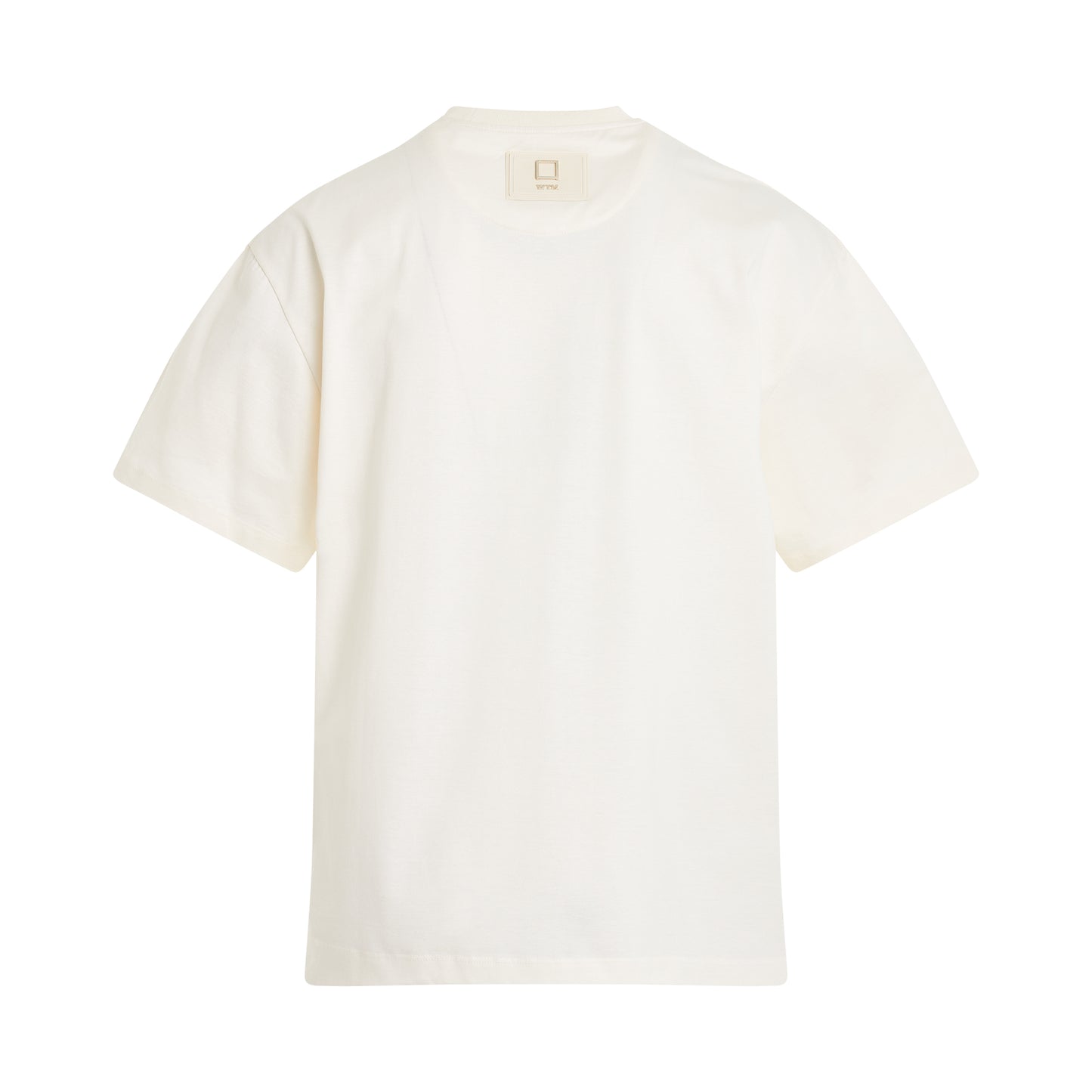 Leather Patch T-Shirt in Ivory