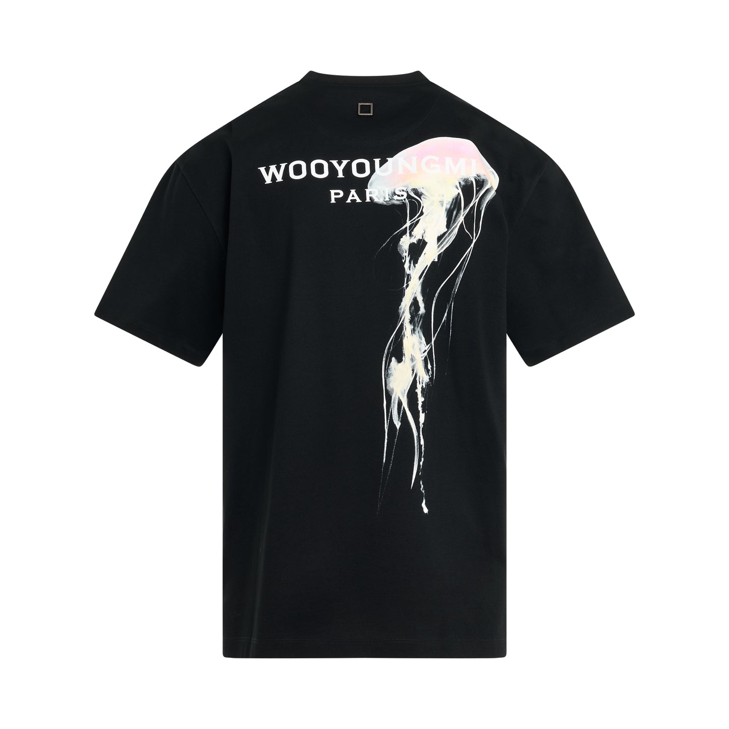 Glowing Jellyfish Print T-Shirt in Black