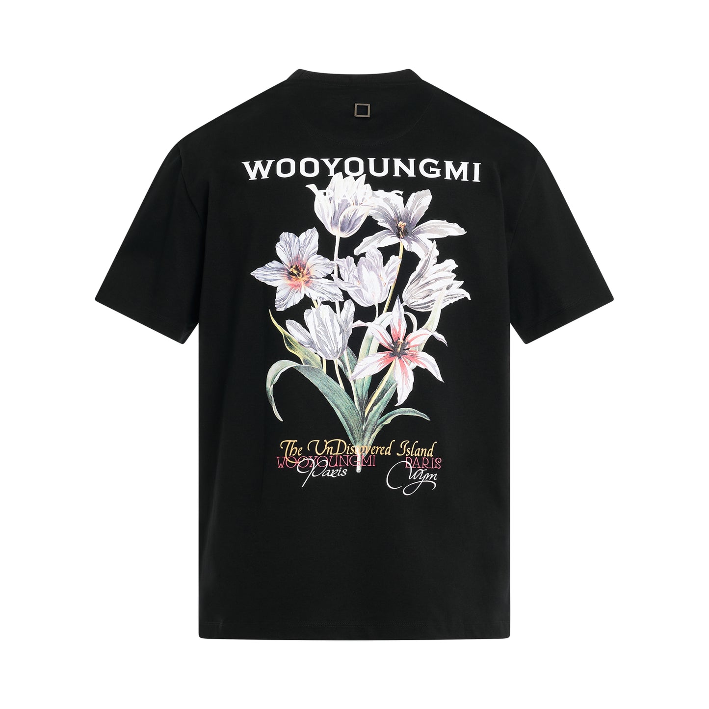 Colour Changing Flower Print T-Shirt in Black