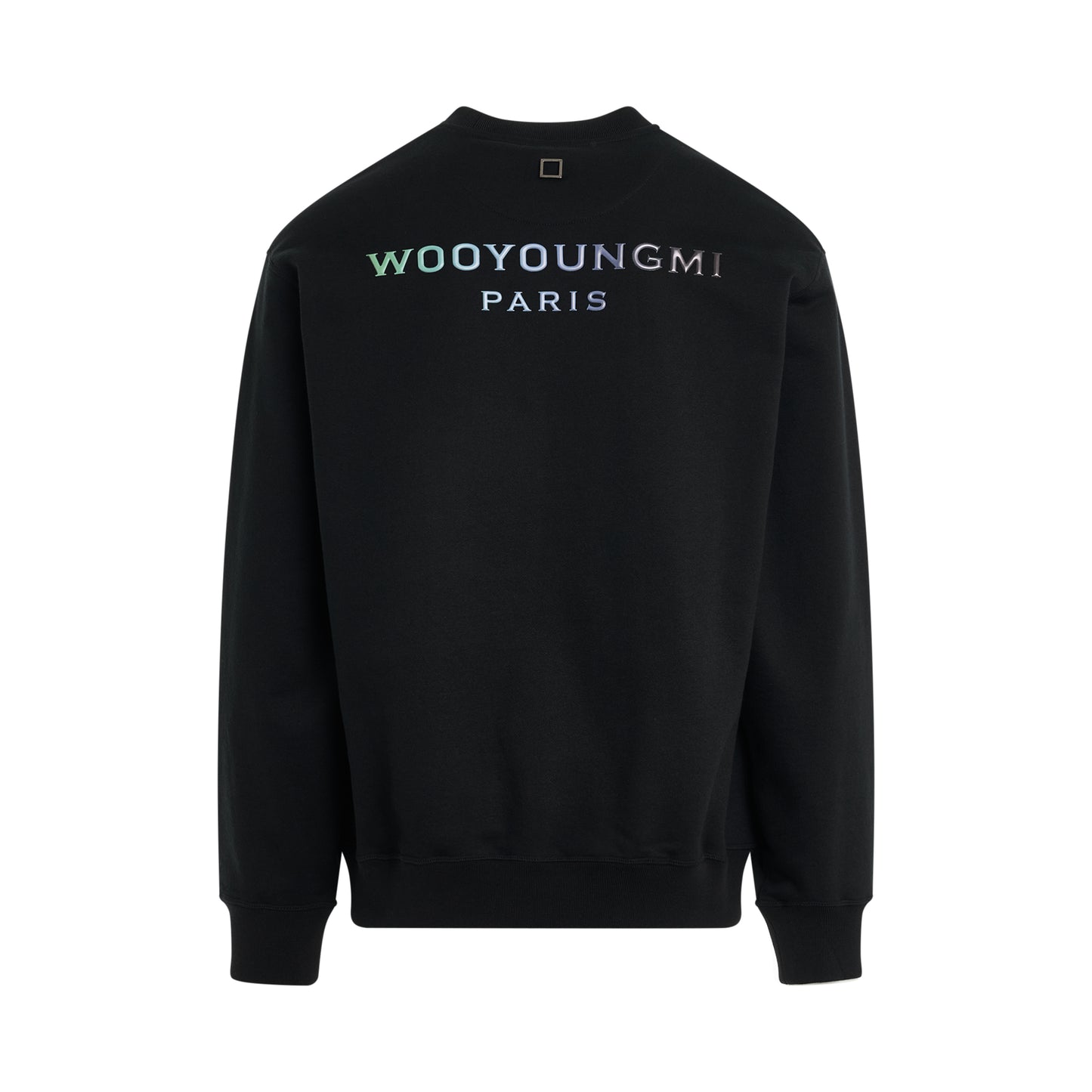 Irridecent Back Logo Sweatshirt in Black